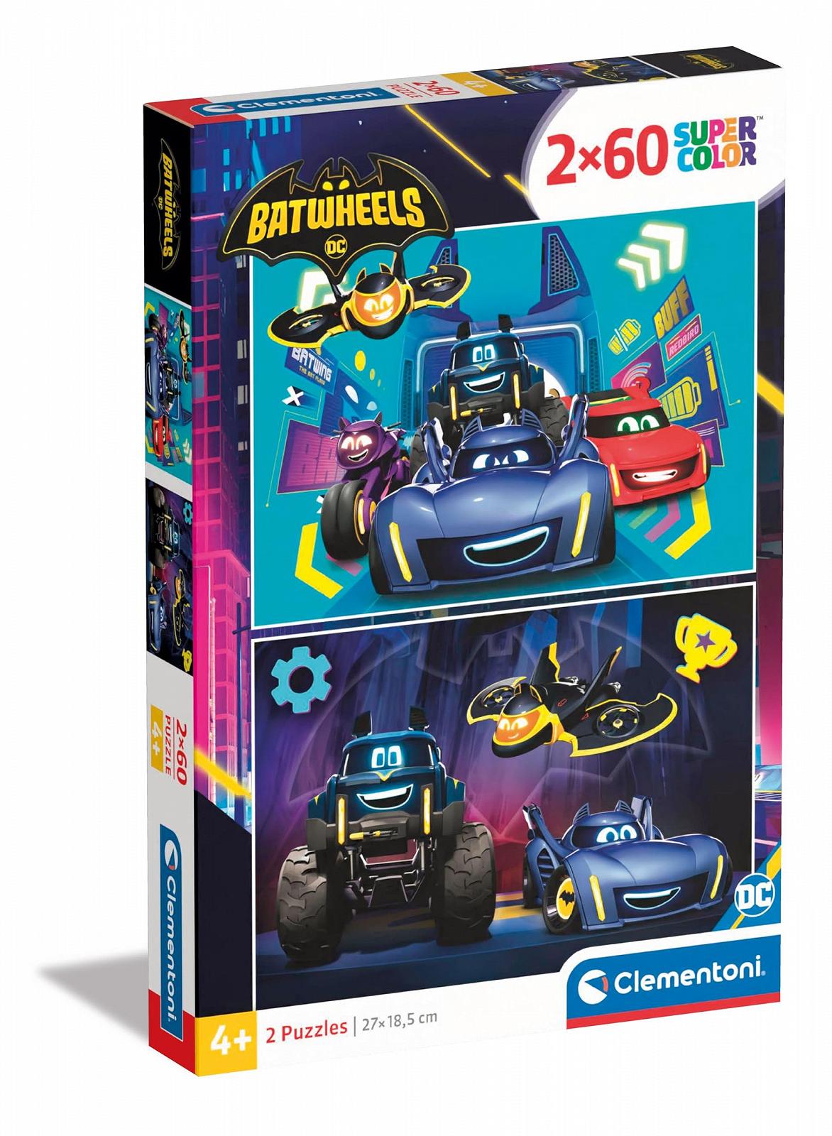 Пазл Clementoni Batwheels 24812 2 x 60 элементов 27 x 19 cm для детей от 4 лет, фото №1 Пазл Clementoni Batwheels 24812 2 x 60 элементов 27 x 19 cm для детей от 4 лет, фото №1