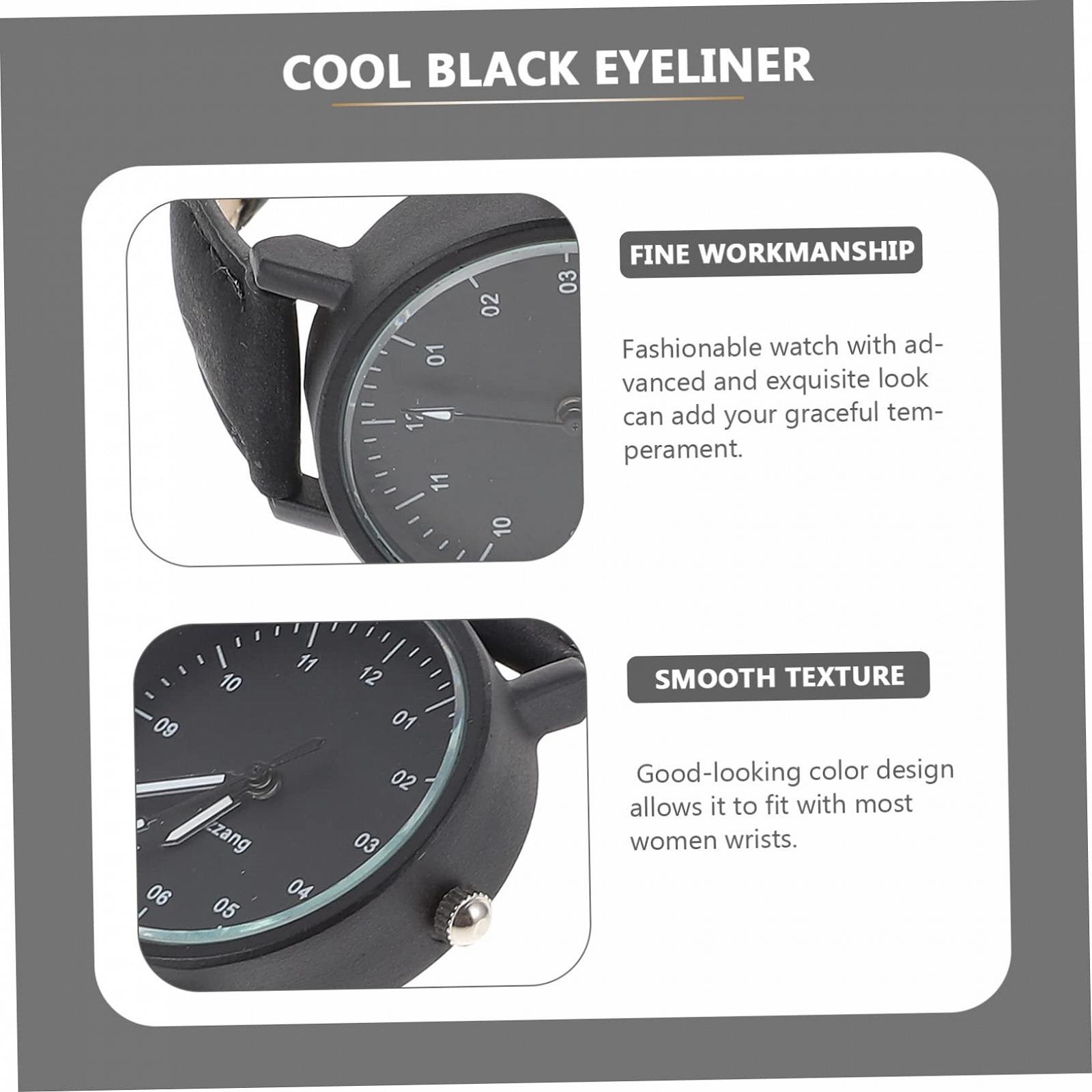 Винтажные часы WRITWAA Минималистичные часы Женские наручные часы с ремешком для девушек S Простые женские часы Универсальные часы Повседневные женские часы Женские часы с ремешком Black PU, фото №9