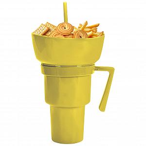 Кружка для напитков и снеков Générique Комбо, для взрослых, детей, для путешествий, кемпинга, пикника и вечеринок - Фото 1