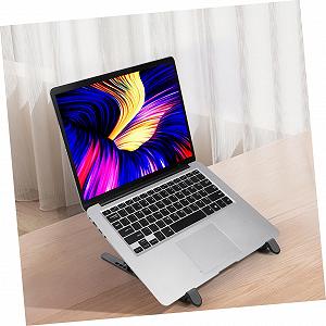 Підставка для ноутбука Lurrose з вентиляторами Складна охолоджуюча  з нековзною конструкцією synthetic.ua - Фото 1