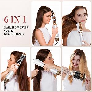 Стайлер 6 в 1 з 6 аксесуарами та іонним феном для вирівнювання, сушки та об'єму ціна на synthetic.ua - Фото 1 Стайлер 6 в 1 з 6 аксесуарами та іонним феном для вирівнювання, сушки та об'єму synthetic.ua - Фото 1