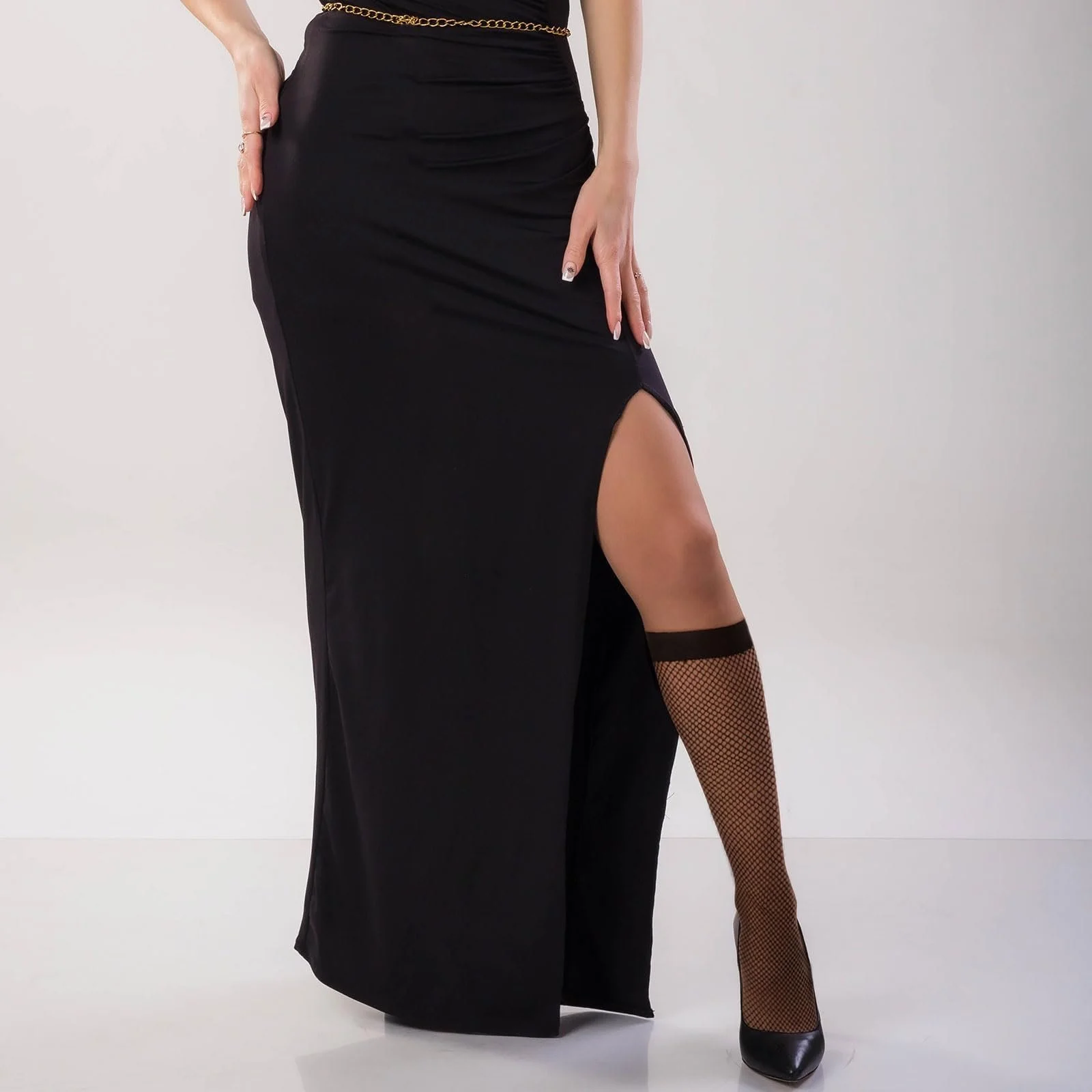 Панчохи в сіточку Жіночі Ультратонкі 5 пар Візерункові до коліна Один розмір, фото №4