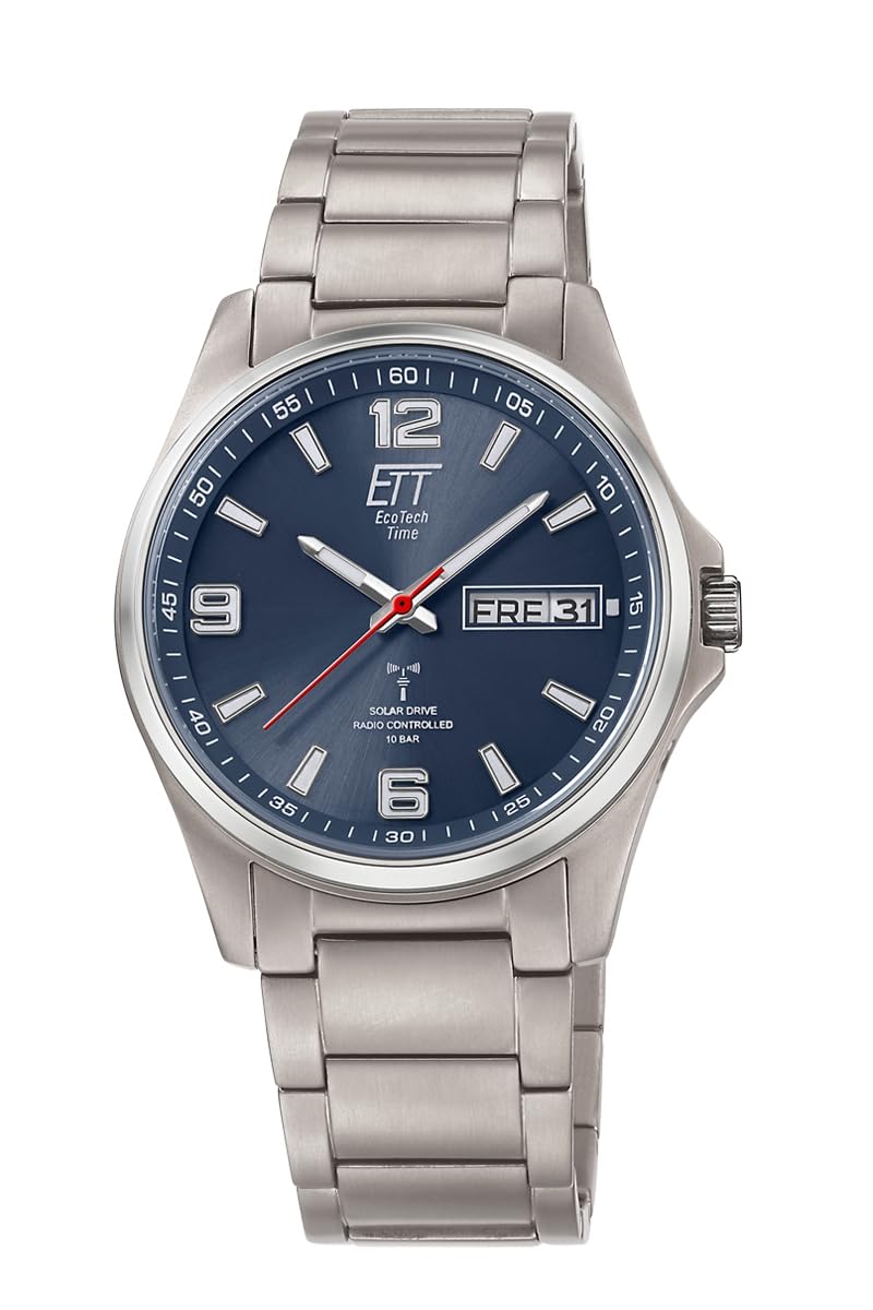 Чоловічий годинник Eco Tech Time Radio Solar EGT-11602-31M, сріблястий, Modern, фото №1