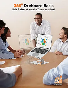 Подставка для ноутбука TECKNET с вращающимся основанием 360
Регулируемая по высоте, складная, эргономичная подставка для ноутбука для стола, совместима с MacBook Air/Pro, до 17 дюймов - Фото 1