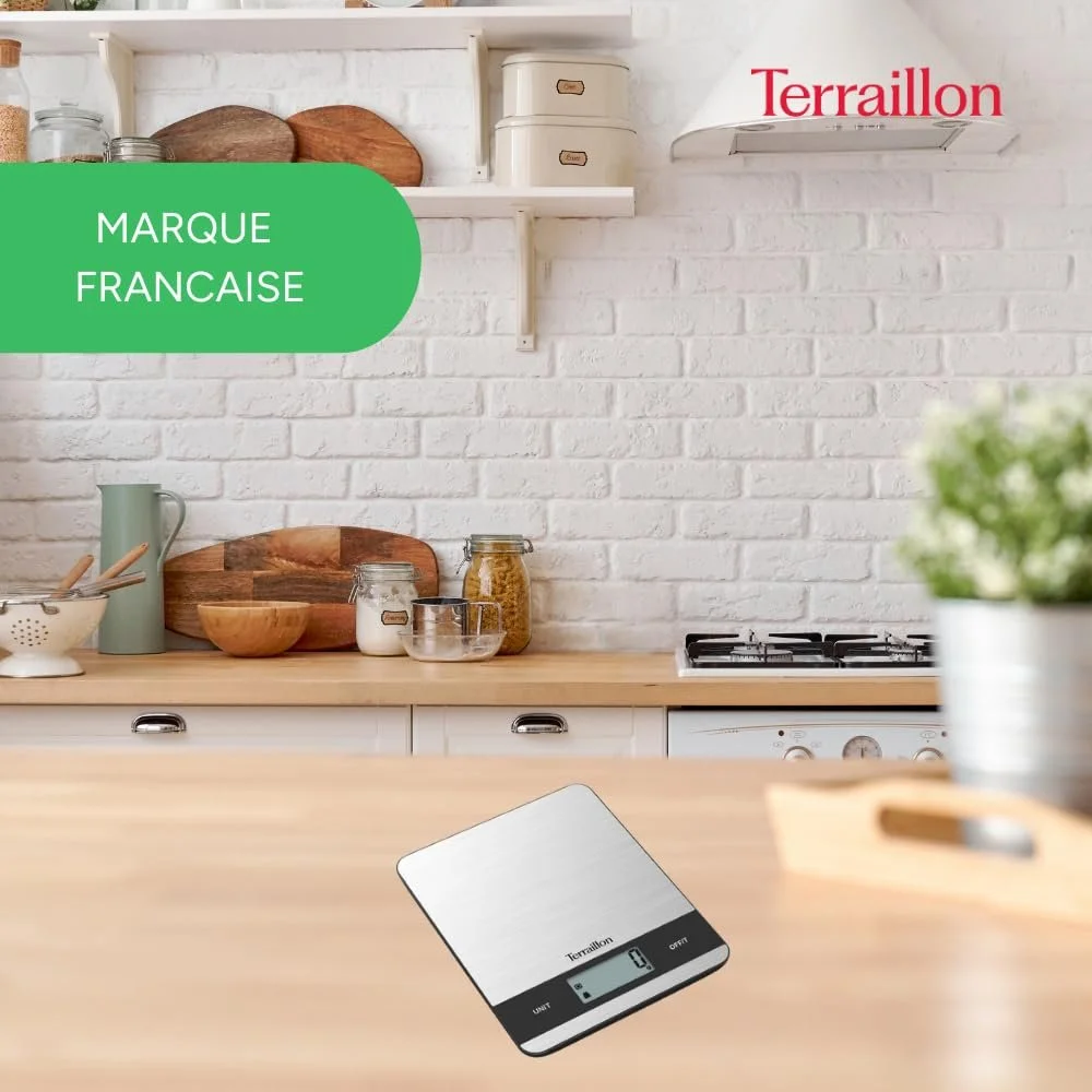 Кухонні ваги TERRAILLON SLIM STEEL Electronic 5 kg 1 g, фото №2 Кухонні ваги TERRAILLON SLIM STEEL Electronic 5 kg 1 g, фото №2