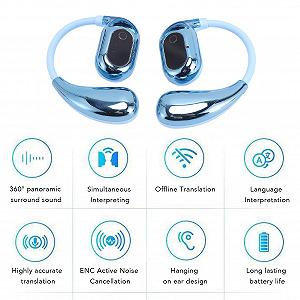 Наушники-переводчики AI Voice, устройство для перевода в реальном времени 4 в 1 с приложением для 80 языков, 14 акцентов synthetic.ua - Фото 1