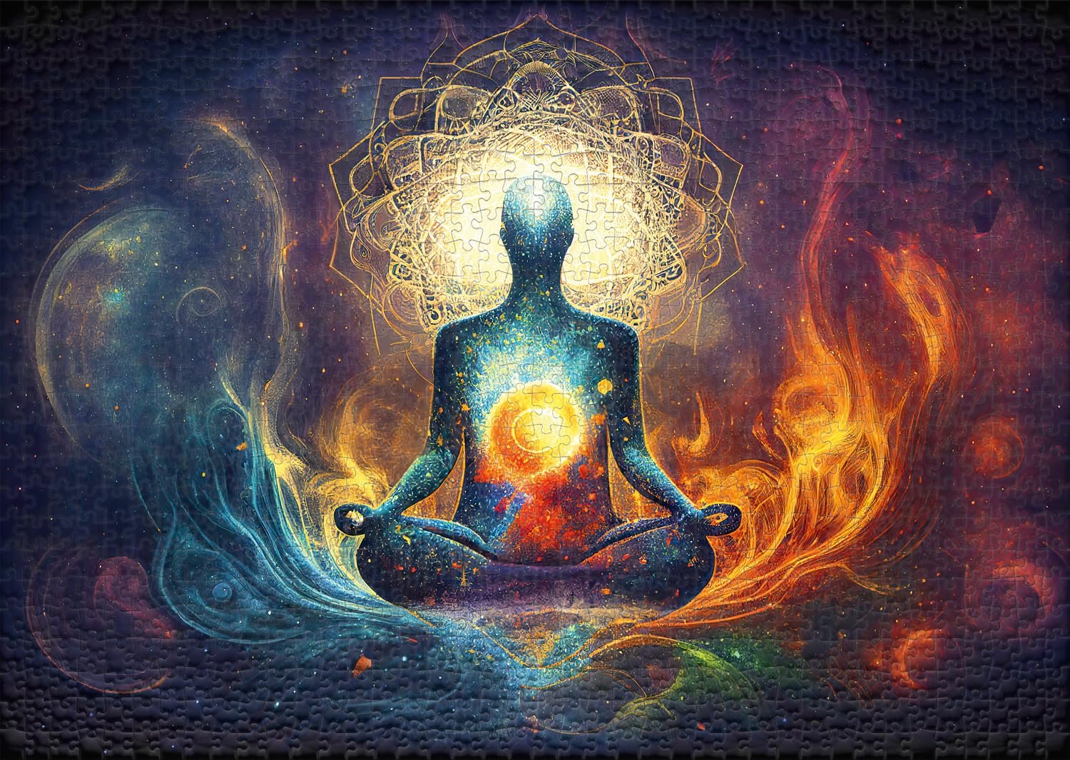 Пазл Ulmer Puzzleschmiede "Soul Flight" 1000 элементов духовный мотив на тему йоги и медитации, фото №2