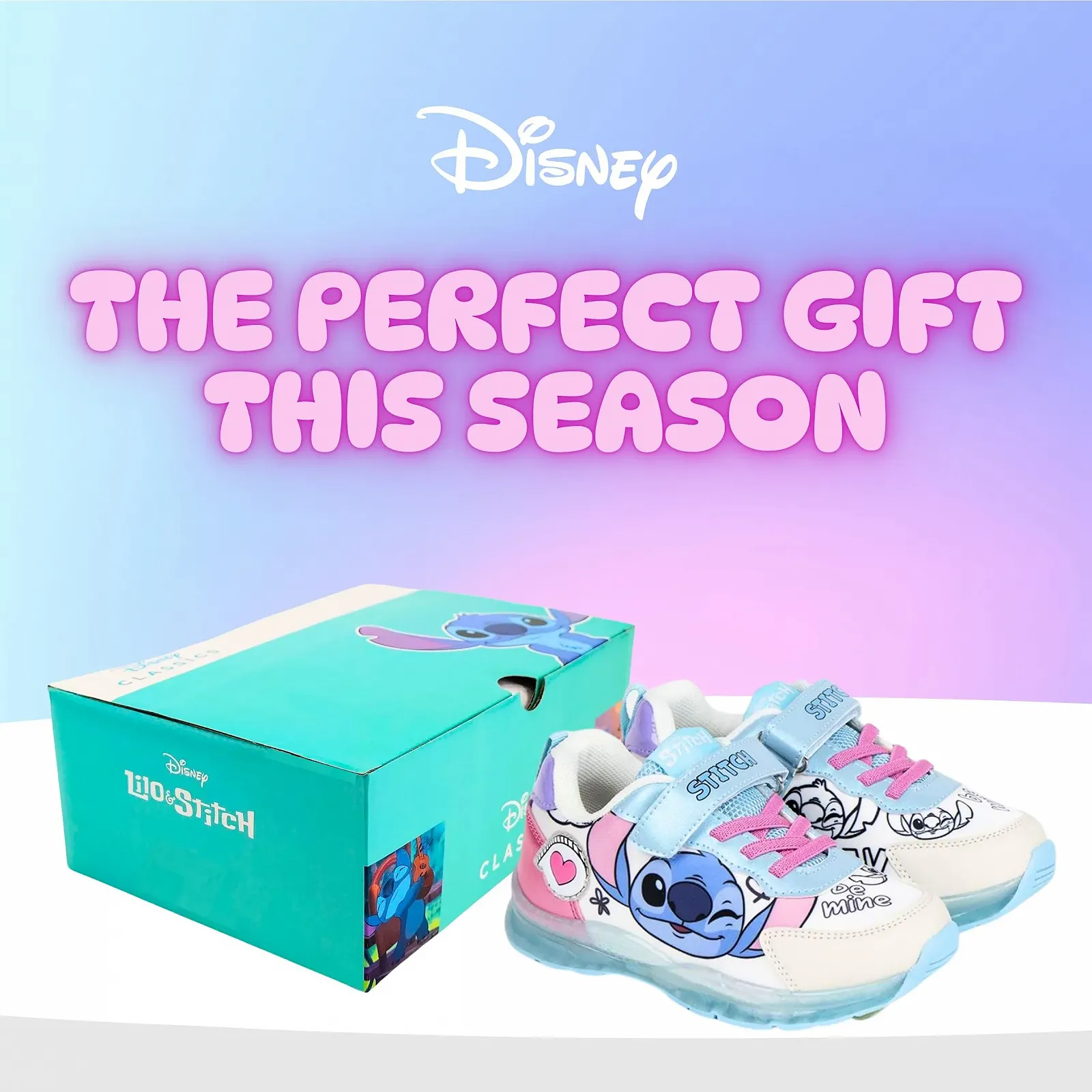 Кроссовки Disney Stitch Низкие Детские С Подарочной Коробкой UK 8 до 13, фото №6