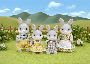 Набір ігрових фігурок Sylvanian Families French Rabbit Family L4030 для лялькового будиночка synthetic.ua - Фото 1