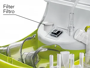 Компресорний інгалятор Norditalia Meganeb Plus / 1.0 Бар / 0.2 - 0.62 мл/хв / 2.8-7.0 мкм / Білий-Зелений ціна на synthetic.ua - Фото 1 Компресорний інгалятор Norditalia Meganeb Plus / 1.0 Бар / 0.2 - 0.62 мл/хв / 2.8-7.0 мкм / Білий-Зелений synthetic.ua - Фото 1