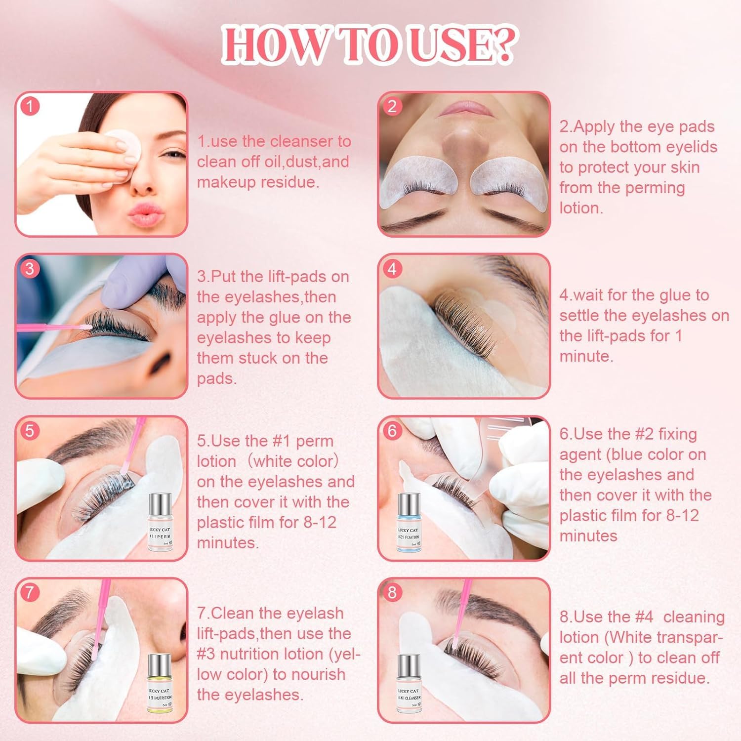 Еyelash Weixinbuy Lifting Set Starter Kit Lash Extensions Curling Lifting Kit Semi-Permanent Curling Perming Wave Suitable for Salon, фото №5