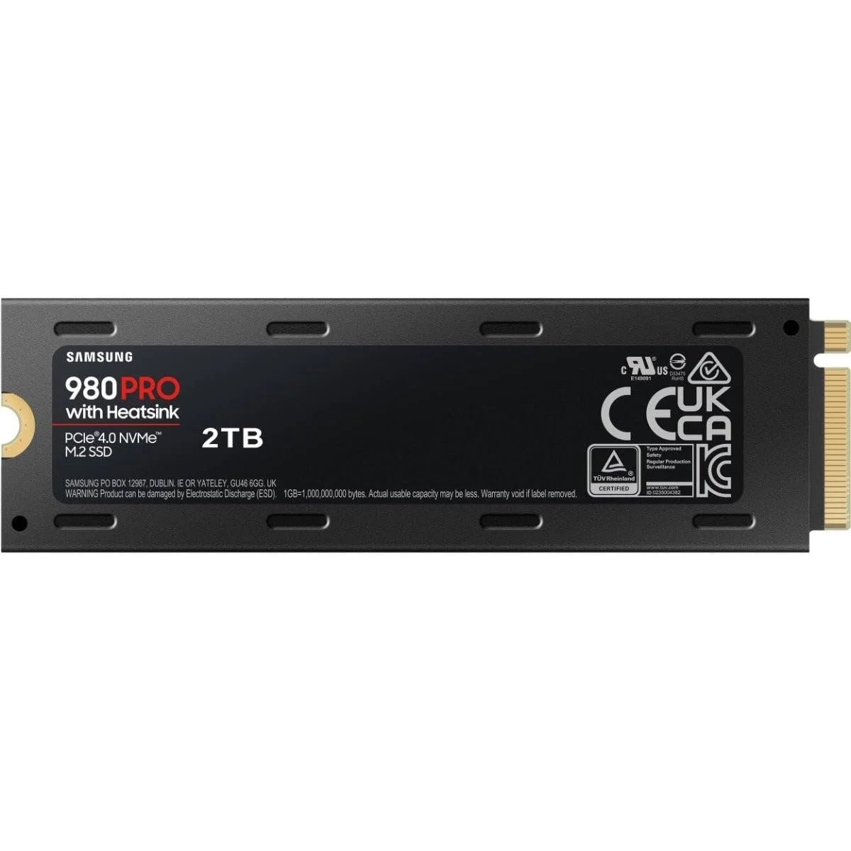 Внутрішній SSD накопичувач Samsung 980 PRO 2 ТБ Heatsink PCIe 4.0 NVMe M.2 (2280) (MZ-V8P2T0CW), фото №5 Внутрішній SSD накопичувач Samsung 980 PRO 2 ТБ Heatsink PCIe 4.0 NVMe M.2 (2280) (MZ-V8P2T0CW), фото №5