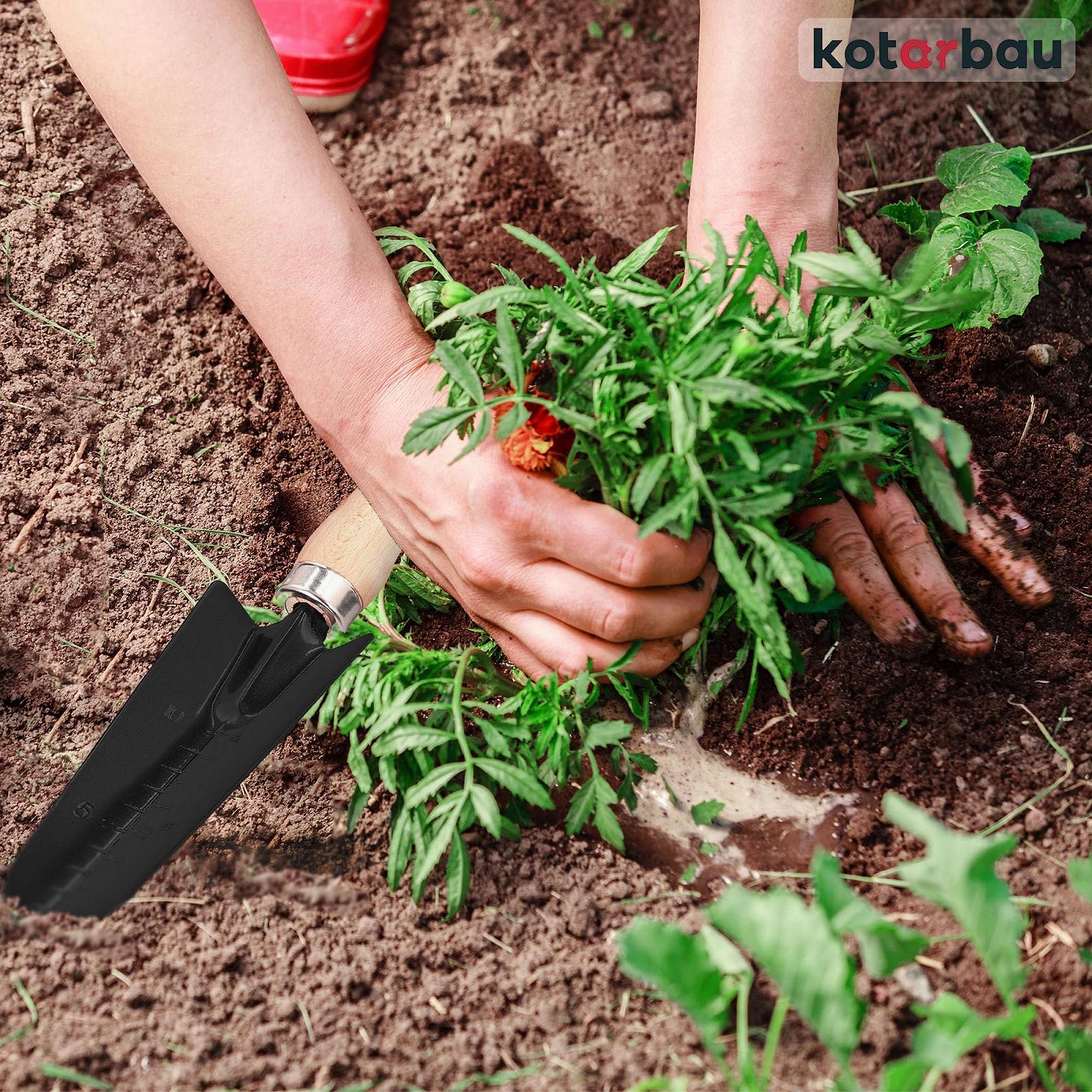 Лопата совковая Kotarbau Mini для пересадки с мерной шкалой, стальной, тяжелой конструкции, фото №3