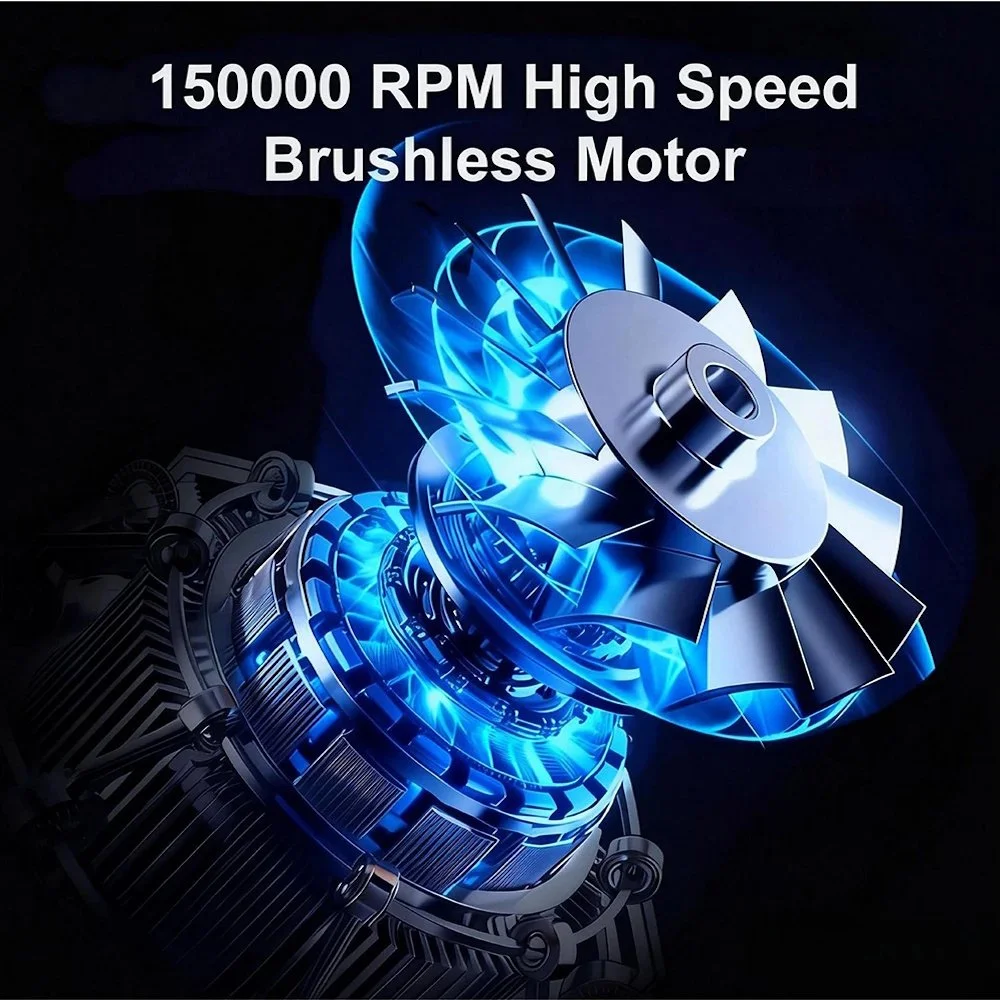 Портативний турбовентилятор Violent F18 Turbo Jet Fan 150000 RPM Black, фото №4