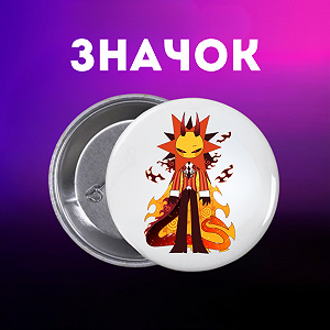 Значок У Світі Денді Roblox Dandy's World на шпильці на рюкзак 44 мм 1 шт zn_1_121 - Фото 1