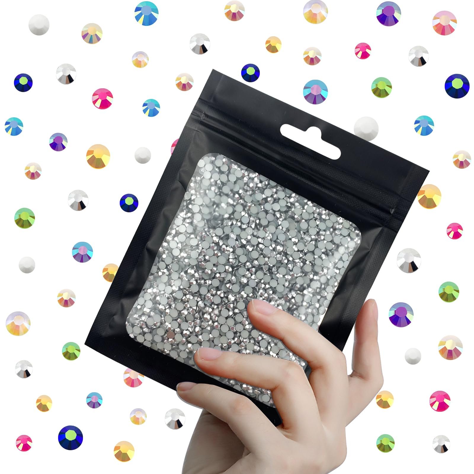 Стрази Плоскі Срібні 3 мм (5000 шт), фото №1