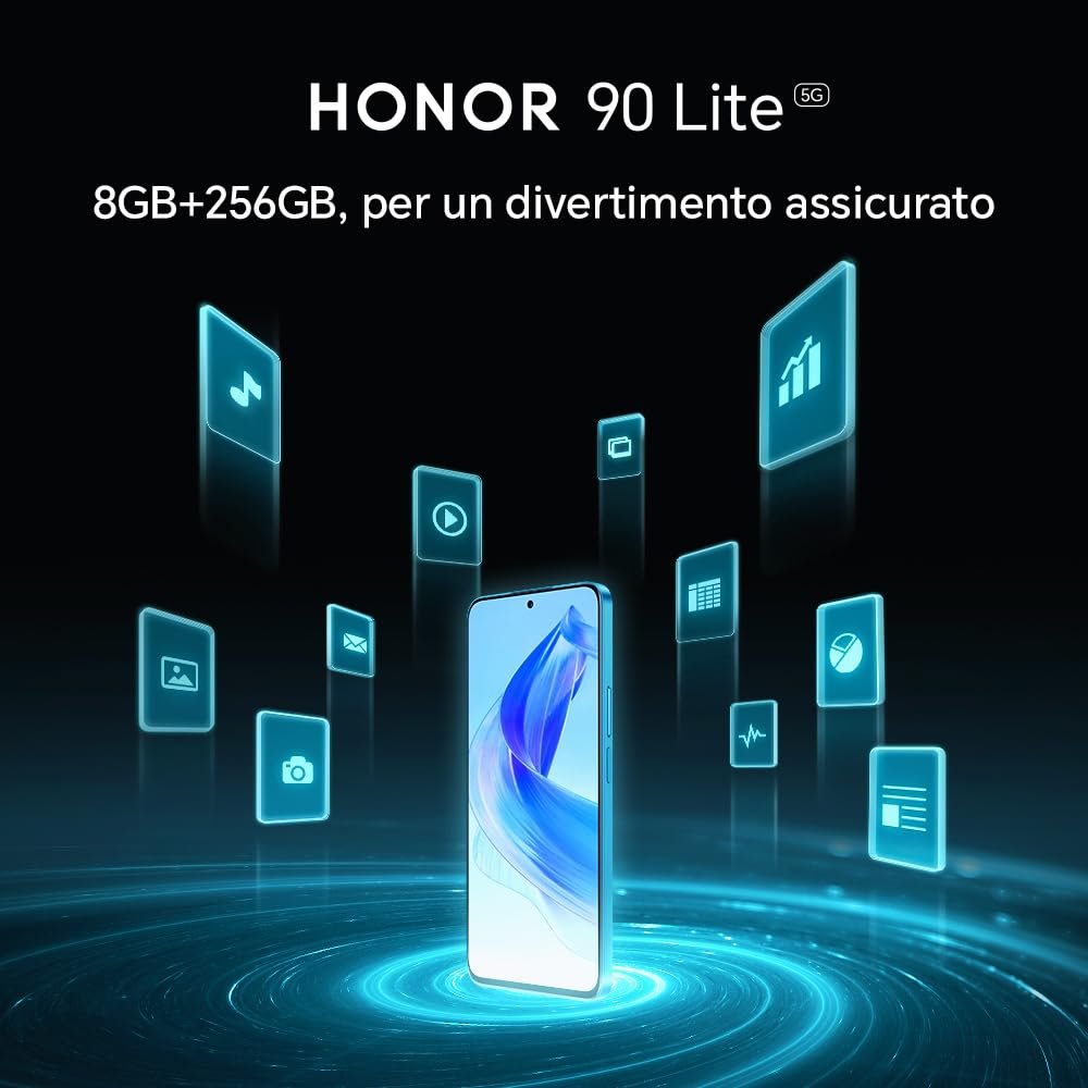 Смартфон HONOR 90 Lite 5G 8 GB 256 GB 6.7" 90 Hz 100 MP 4500 mAh Dual SIM Android 13 Cyan Lake, фото №9