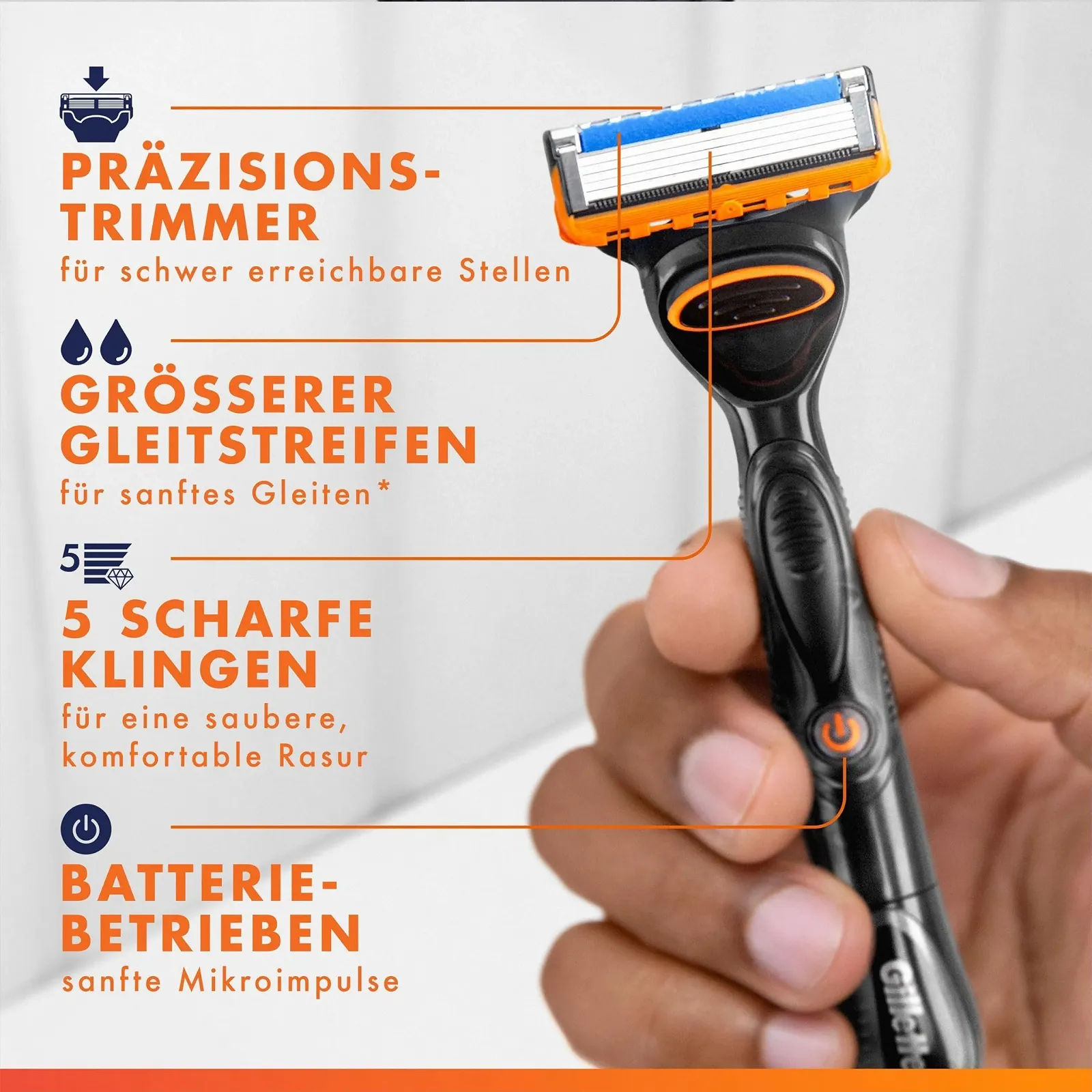 Бритва Gillette Fusion5 Power с 12 сменными кассетами, фото №6