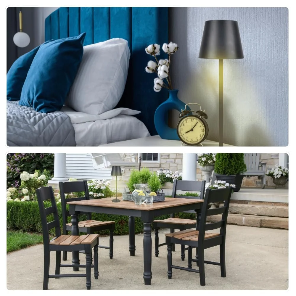 Настільна лампа LUXULA світлодіодна димована з акумулятором сенсорна 3 режими CCT бездротова IP44 USB для дому та вулиці набір з 6 шт, фото №5