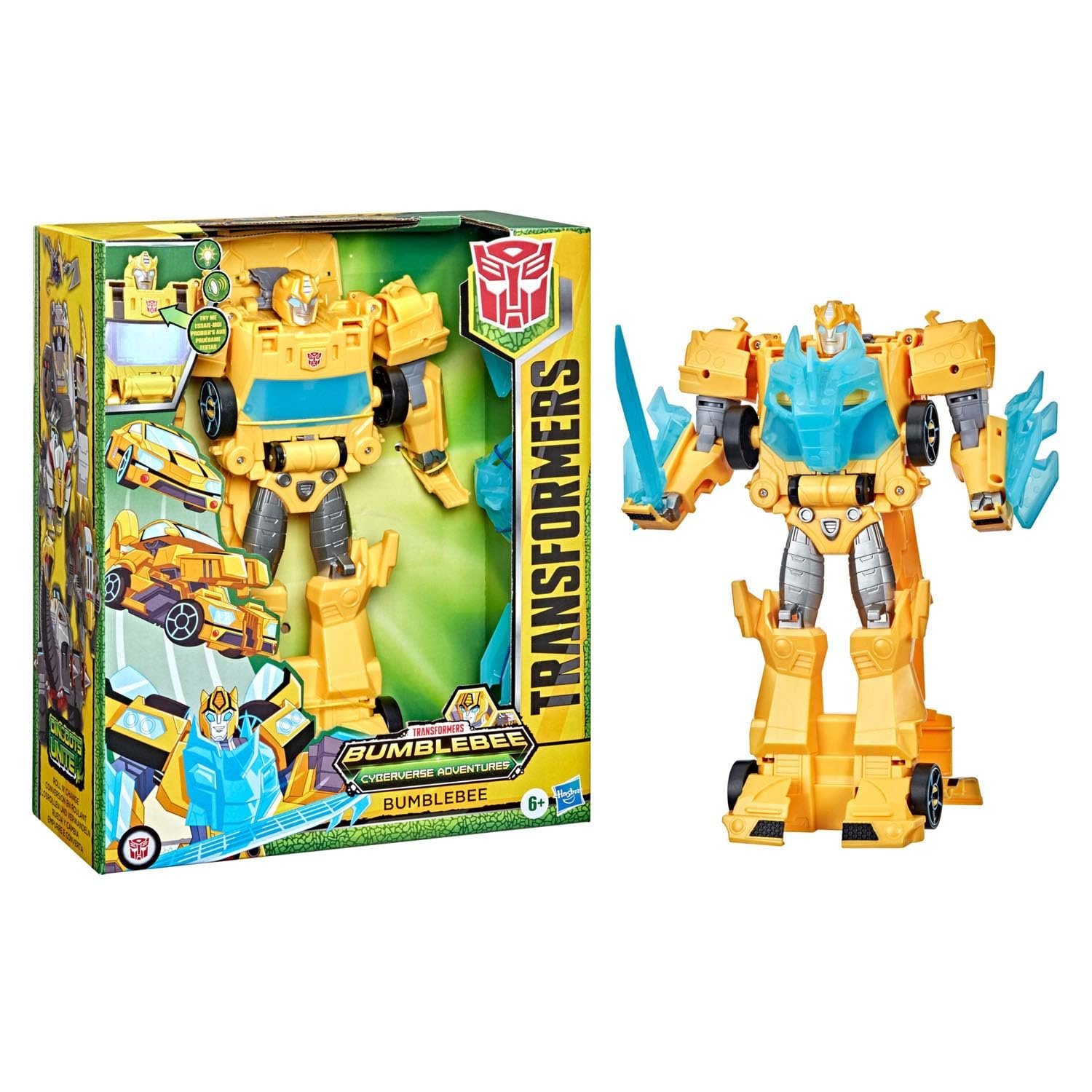 Фігурка-трансформер Transformers Bumblebee Cyberverse Adventures Roll N' Change Bumblebee, 25 см, різнокольорова, фото №3