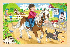 Купить Пазл деревянный goki 57412 Ponyhof 30 см x 20 см 24 элемента от 3 лет - Фото 1 Пазл деревянный goki 57412 Ponyhof 30 см x 20 см 24 элемента от 3 лет - Фото 1