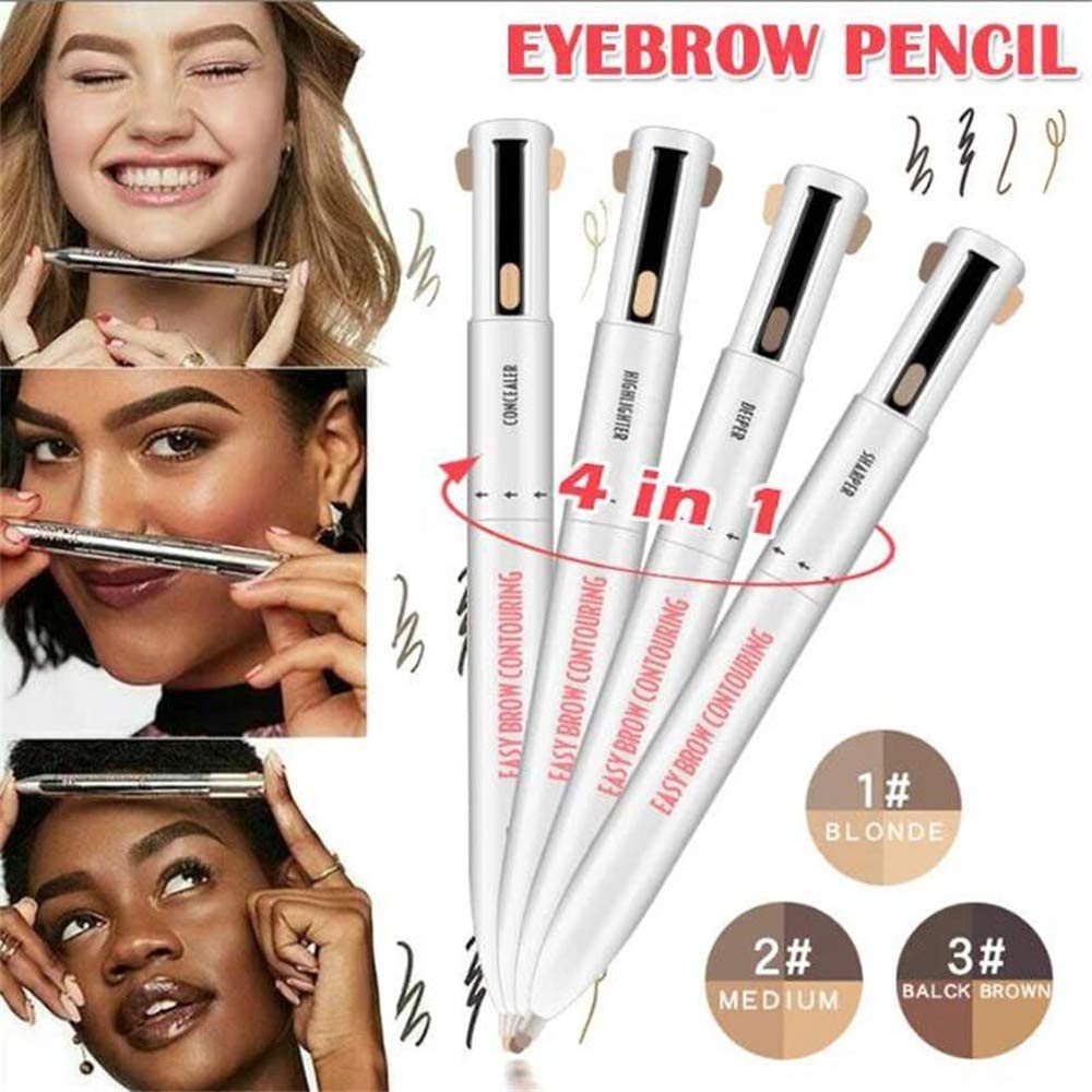 Карандаш для бровей 4-в-1 Водостойкий Поворотный, фото №2