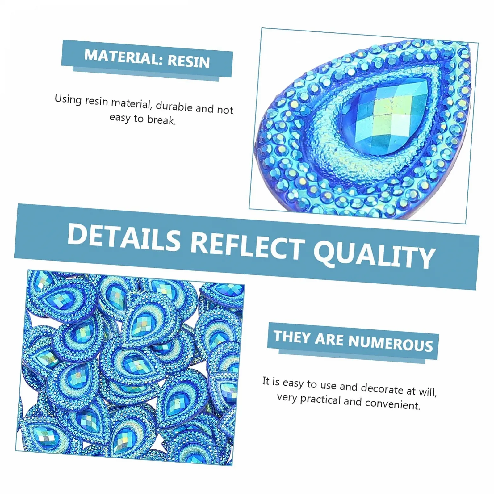 Набір Декоративні Діаманти DNCING Nupsis Garming the Weddi Ювелірні Вироби Плоска Основа Намистини, фото №2