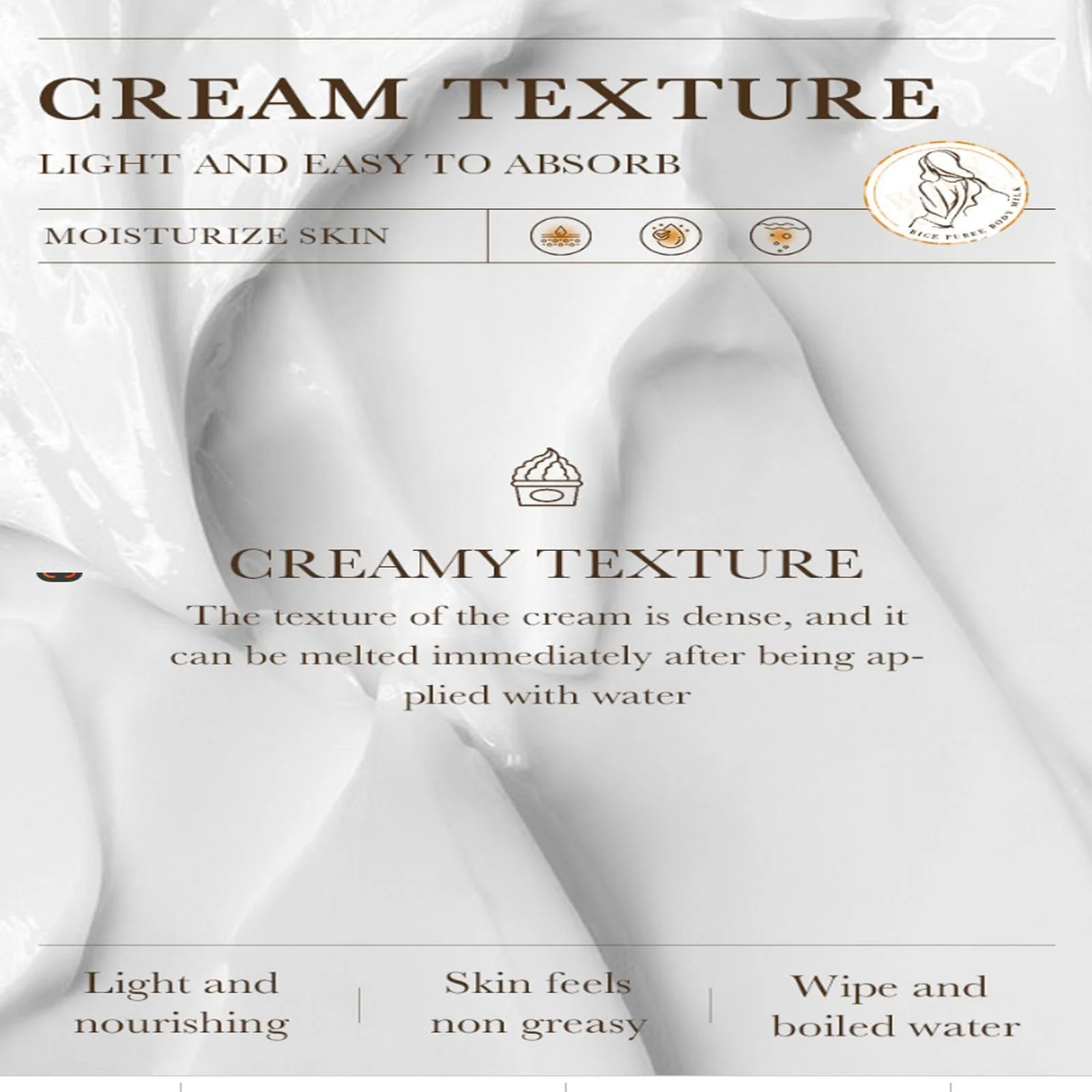 Лосьон для тела Рисовый для сухой кожи, Увлажняющий, Длительный, Легкий, Ежедневный для глубокого увлажнения и шелковистой гладкой кожи, фото №6