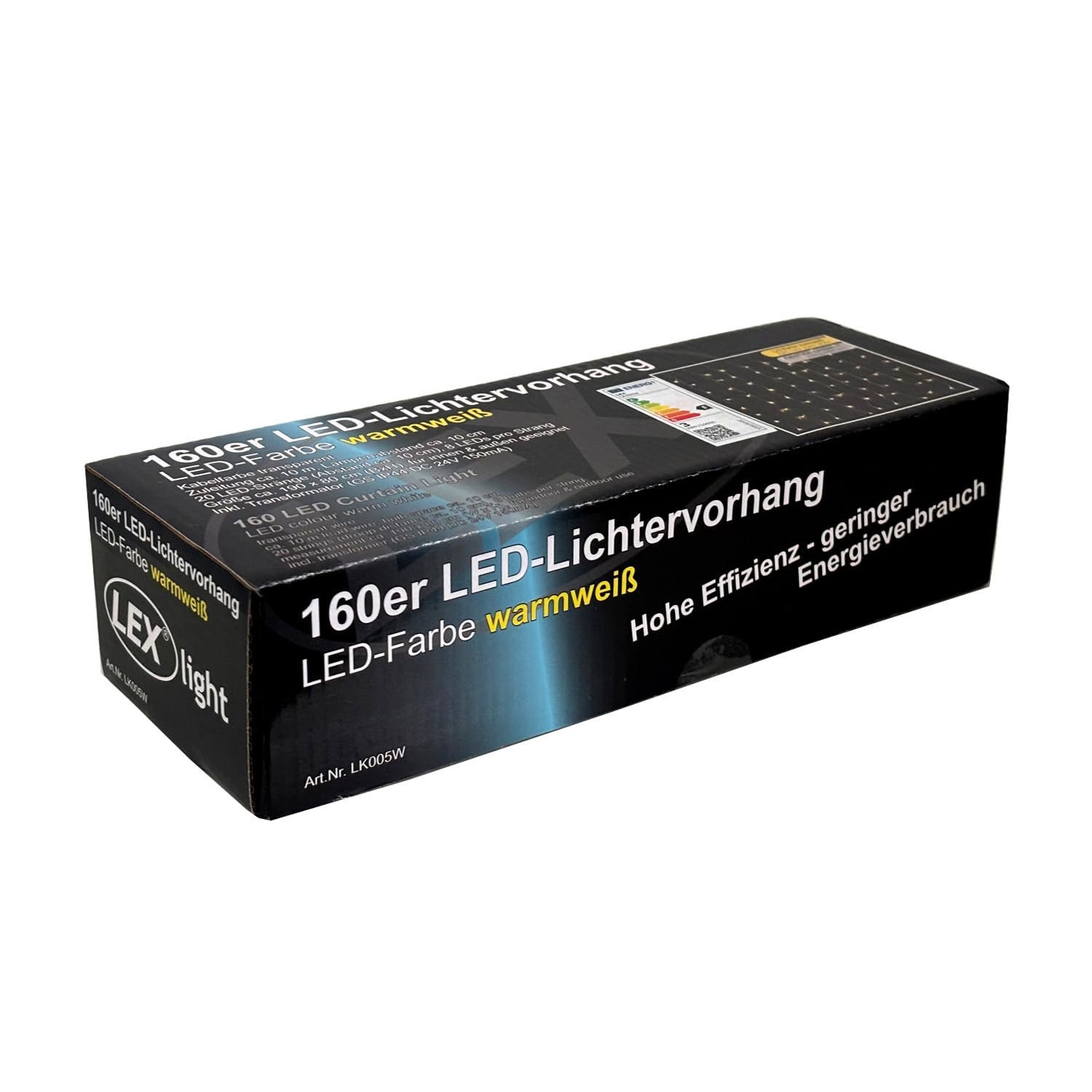 Гірлянда 160 LED, для зовнішнього та внутрішнього використання, теплий білий, фото №3