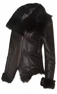 Кожаная куртка Infinity Leather Lambskin Motorcycle Sheepskin Aviator Leather Merino для женщин synthetic.ua - Фото 1