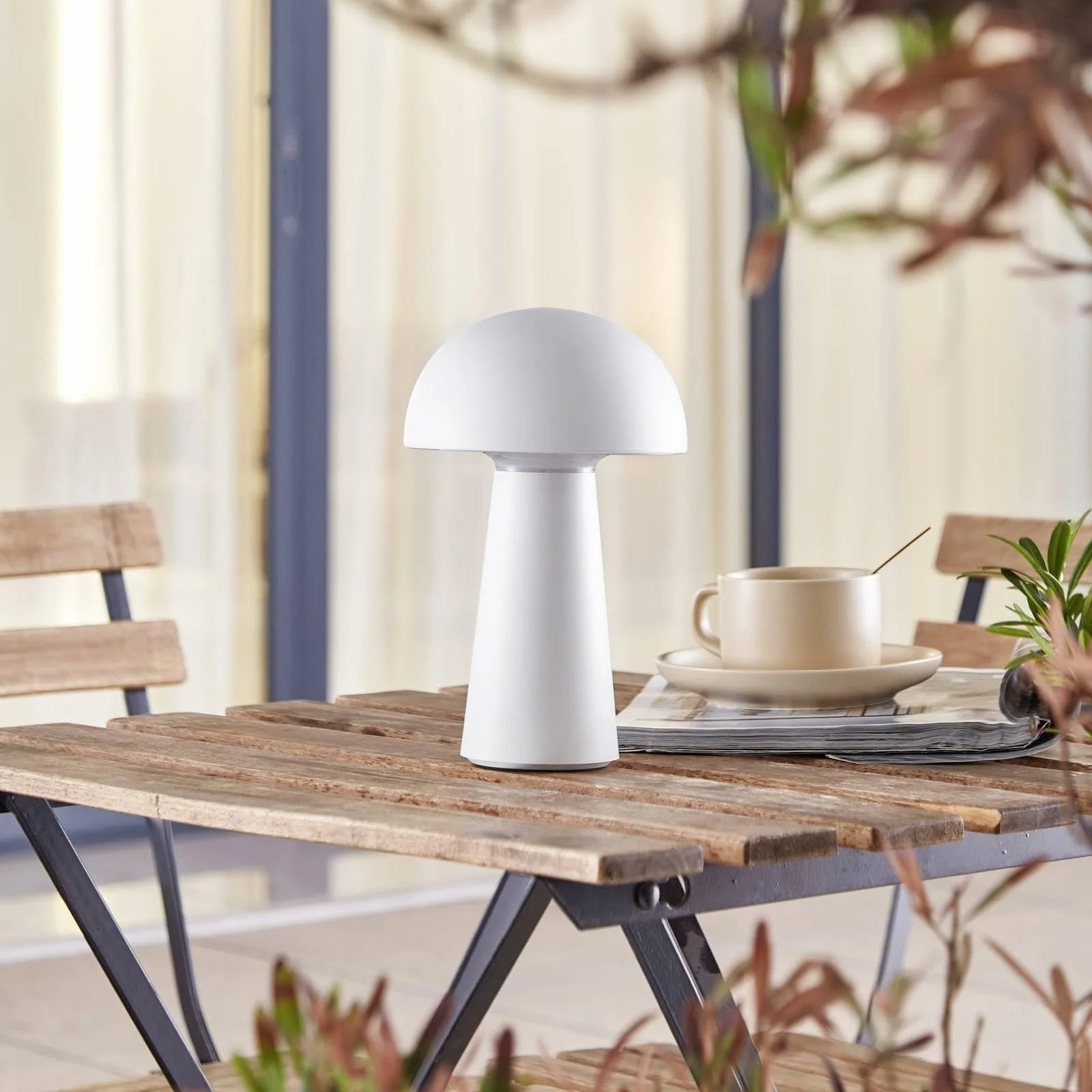 Настільна лампа Lindby Zyre LED димована біла, фото №3