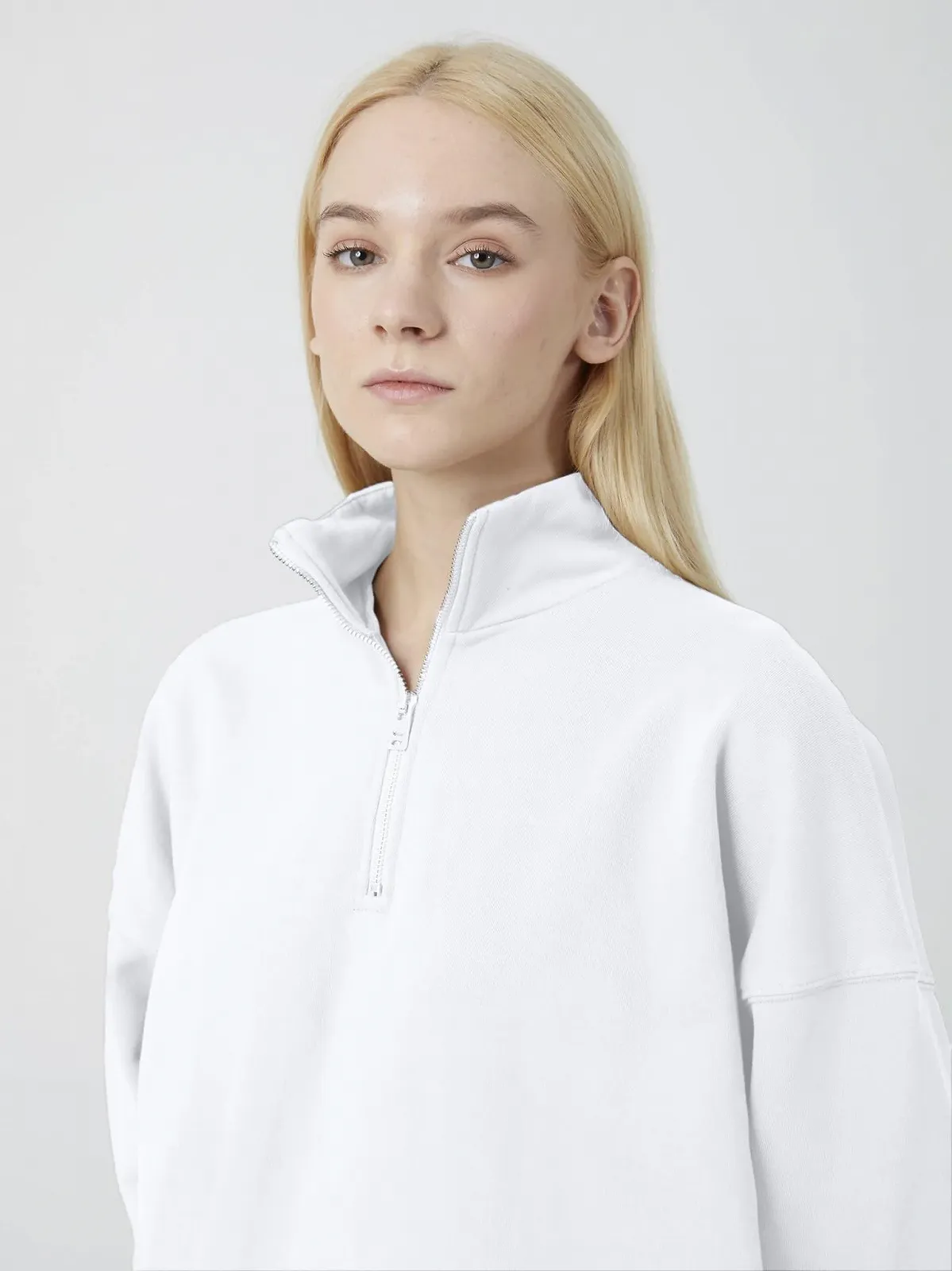 Свитшот LTB Jeans Bonoho Relaxed Хлопок на молнии Белый Размер XS, фото №5