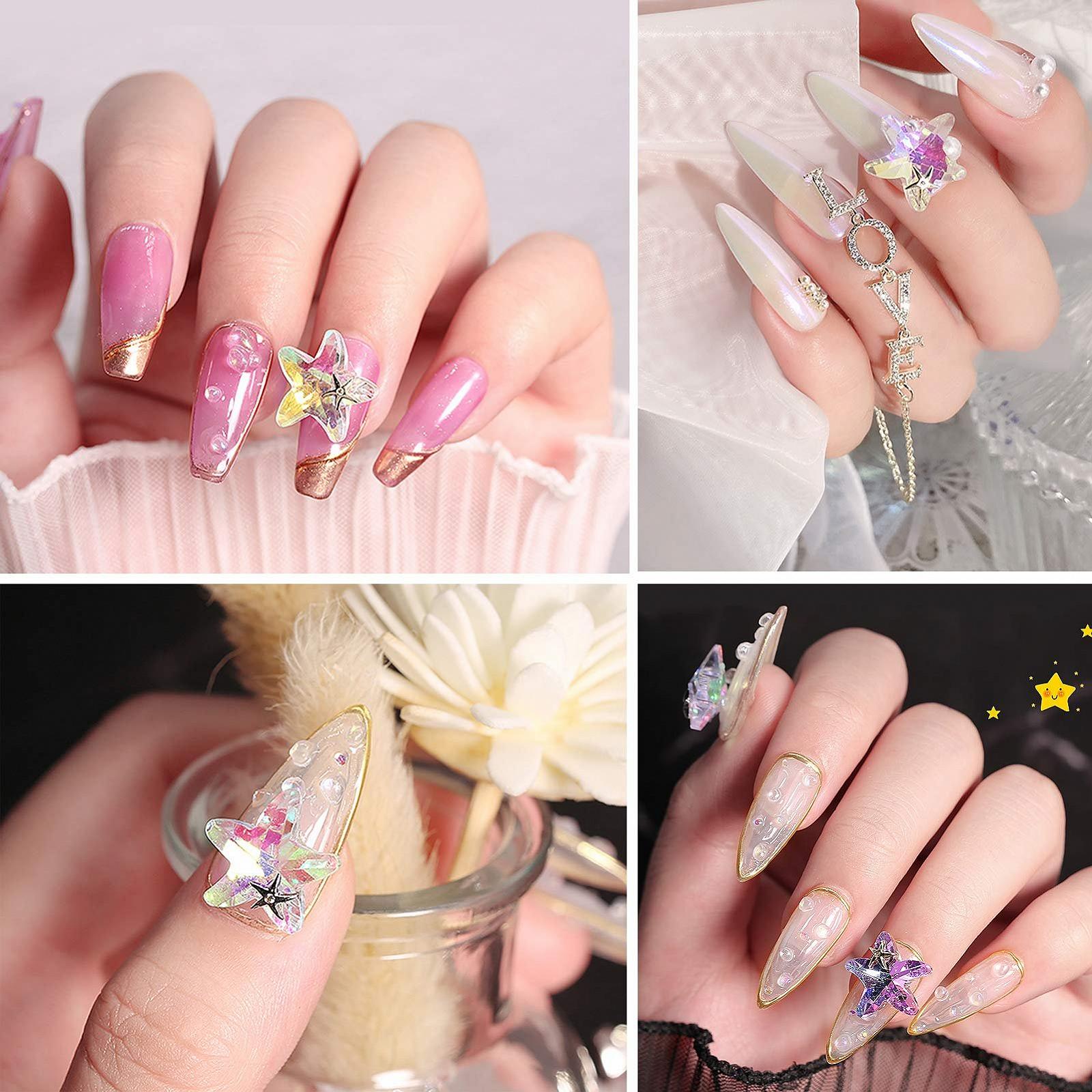 Стрази для нігтів NICENEEDED 3D Морська зірка, 15 шт., фото №6