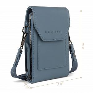 Сумка через плече bugatti Almata з відділенням для смартфона, денім, S, Contemporary synthetic.ua - Фото 1