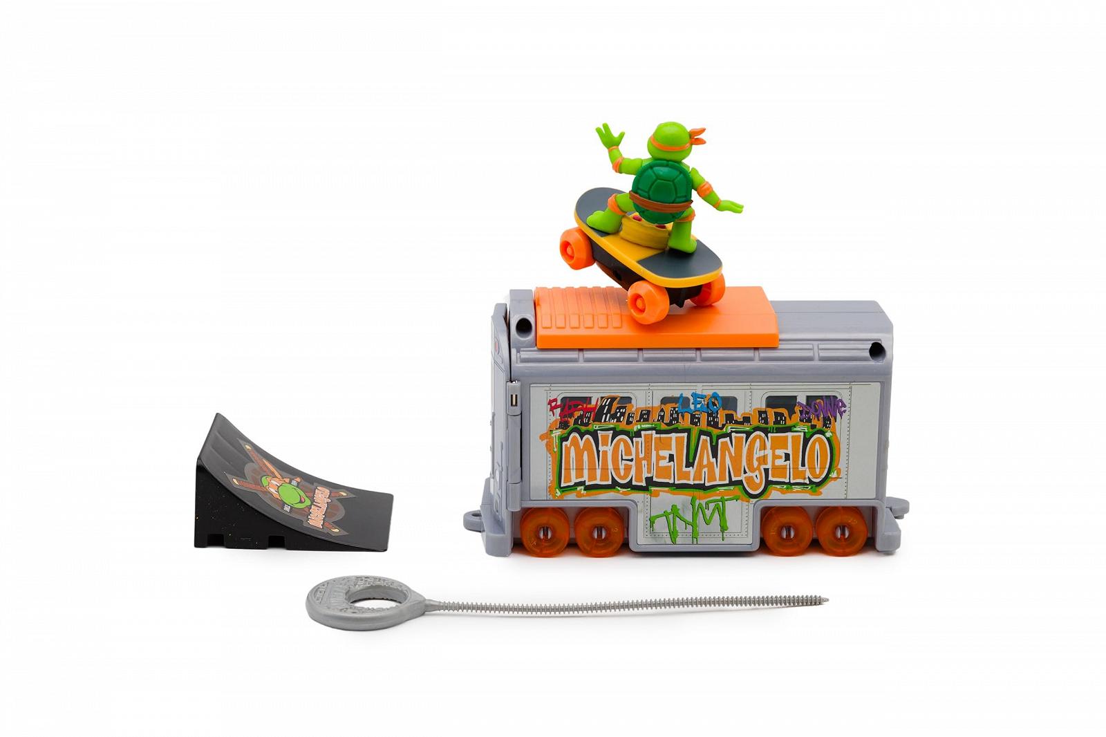 Фігурка Черепашки-ніндзя Мікеланджело Switch Kick Subway Launcher TMNT Classic Edition, фото №5