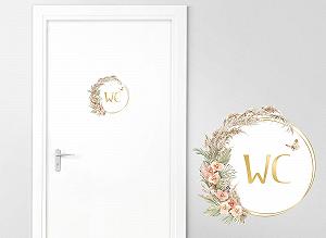 Наклейка на двері туалету Grandora DL988 Flower Tendril synthetic.ua - Фото 1