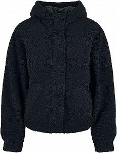 Жіноча зимова куртка Urban Classics Коротка Oversize Sherpa Куртка з подовженою спинкою, заокругленим низом і капюшоном - Фото 1