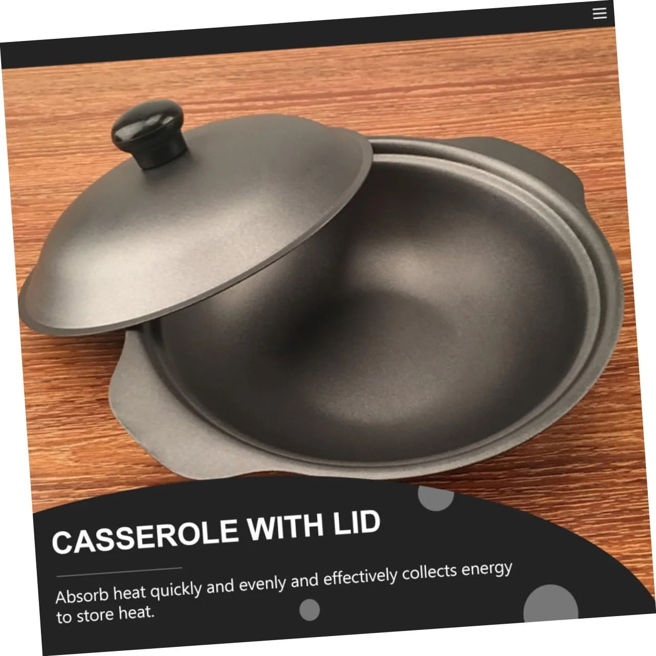 Кастрюля чугунная SOIMISS с крышкой термостойкая, фото №8 Кастрюля чугунная SOIMISS с крышкой термостойкая, фото №8