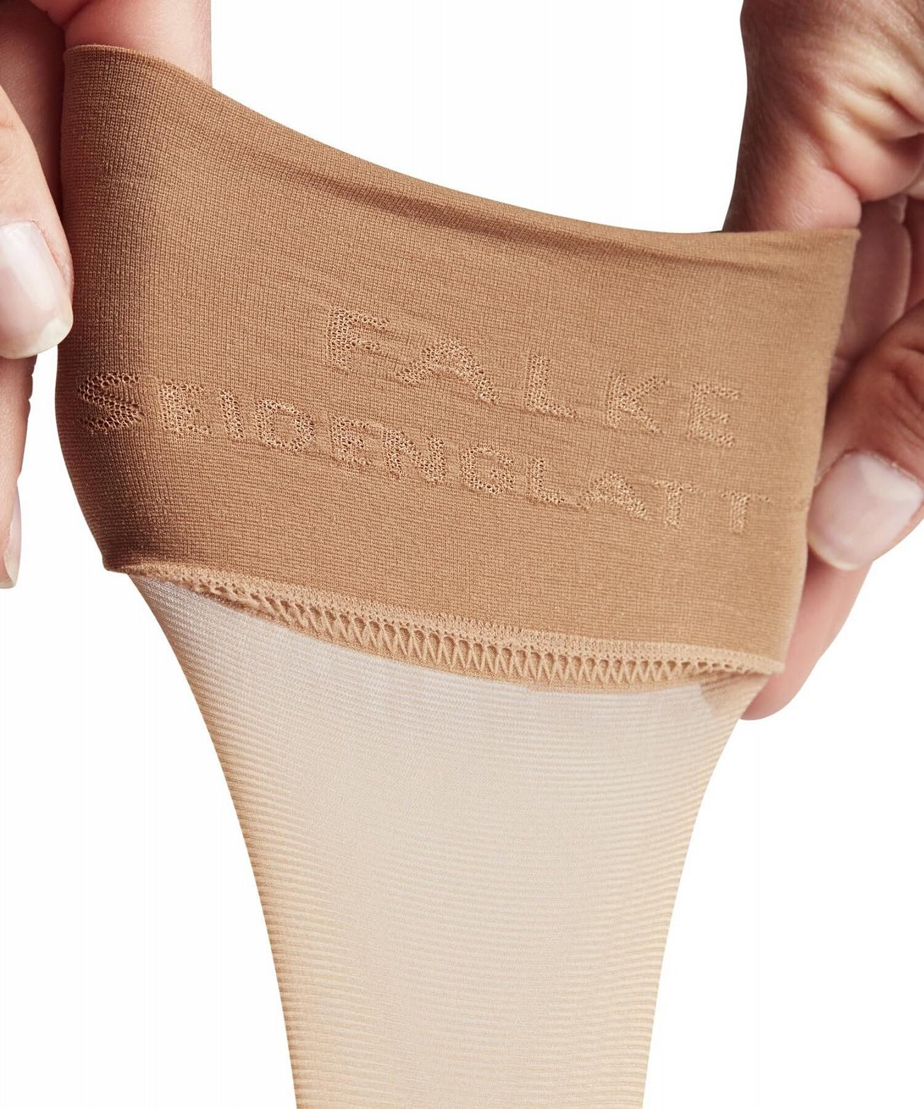 Гольфы женские FALKE Silky Smooth 15 Den Прозрачные Блестящие Прочные Комфортный пояс без давления с усиленным носком и тонкой строчкой Тонкий мягкий материал, фото №5