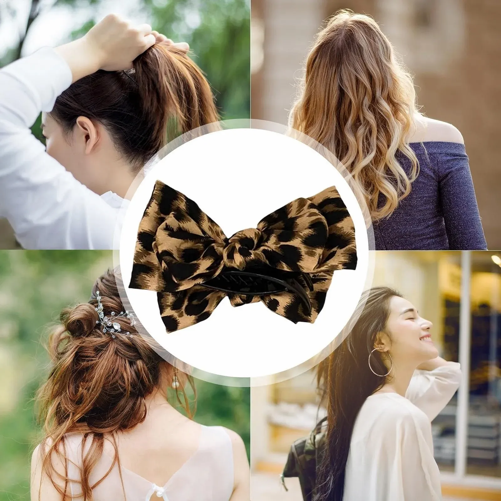 Заколка для волос с леопардовым узором, фото №2