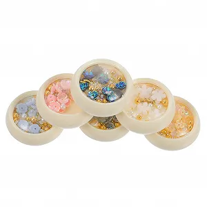 Набір для нігтів MERRYHAPY Штучні перлини, шарми, бісер, смола, 6 коробок - Фото 1