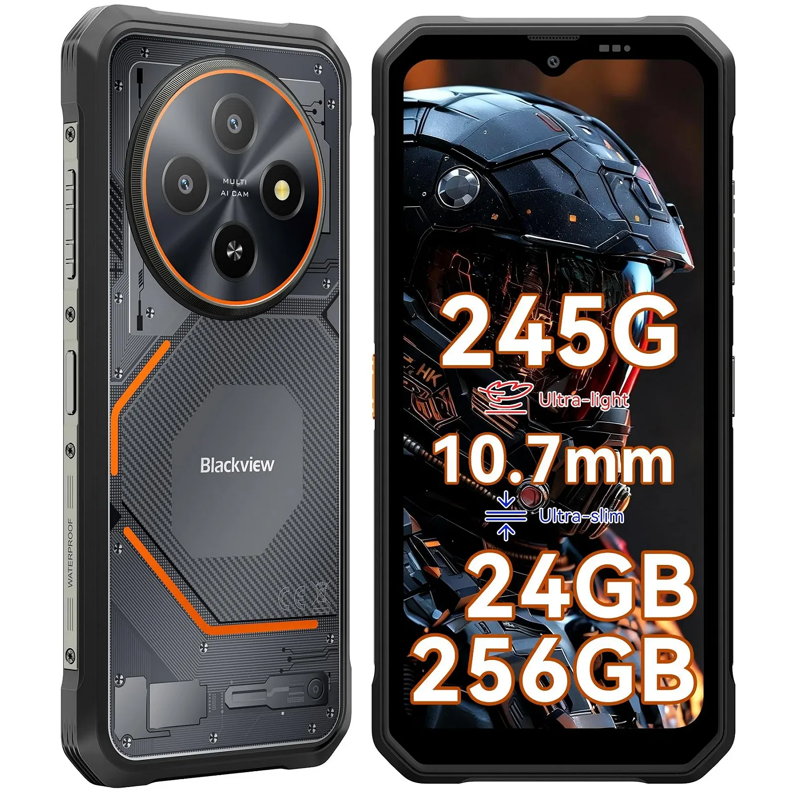 Смартфон Blackview FORT 2 24 ГБ + 256 ГБ 6.56 дюйма 90 Гц 16 Мп IP69K Android 15, фото №1