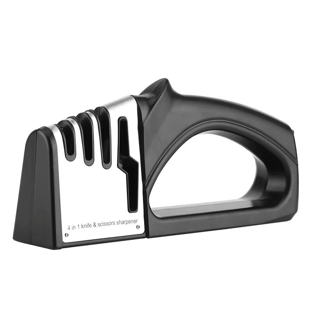 Точилка для ножей ручная 4-в-1 4-ступенчатая с фиксированным углом, фото №2