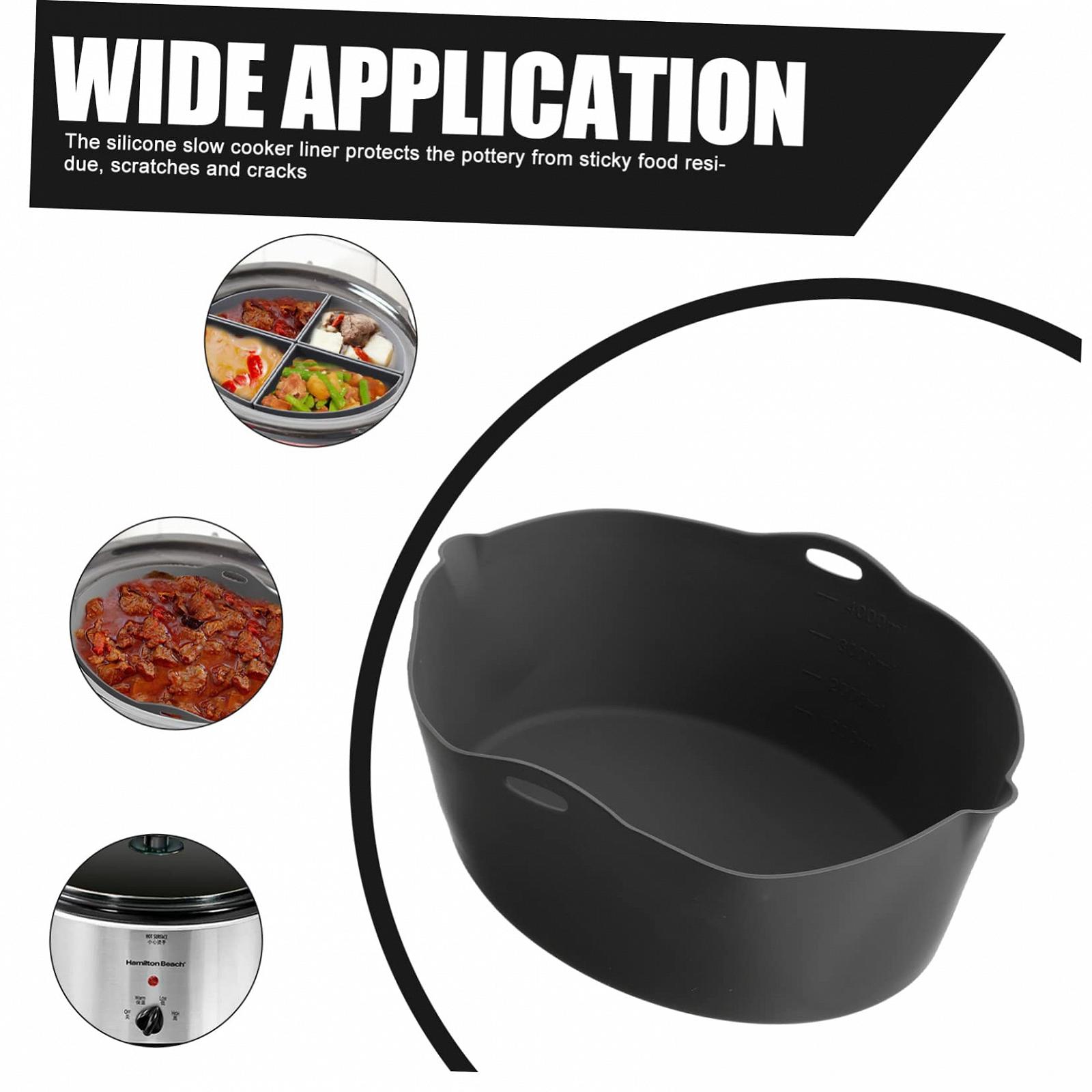 Вставки PRETYZOOM Slow Cooker Liner Reusable Cooker Cooker Divider Round Pot Silicone, фото №6 Вставки PRETYZOOM Slow Cooker Liner Reusable Cooker Cooker Divider Round Pot Silicone, фото №6