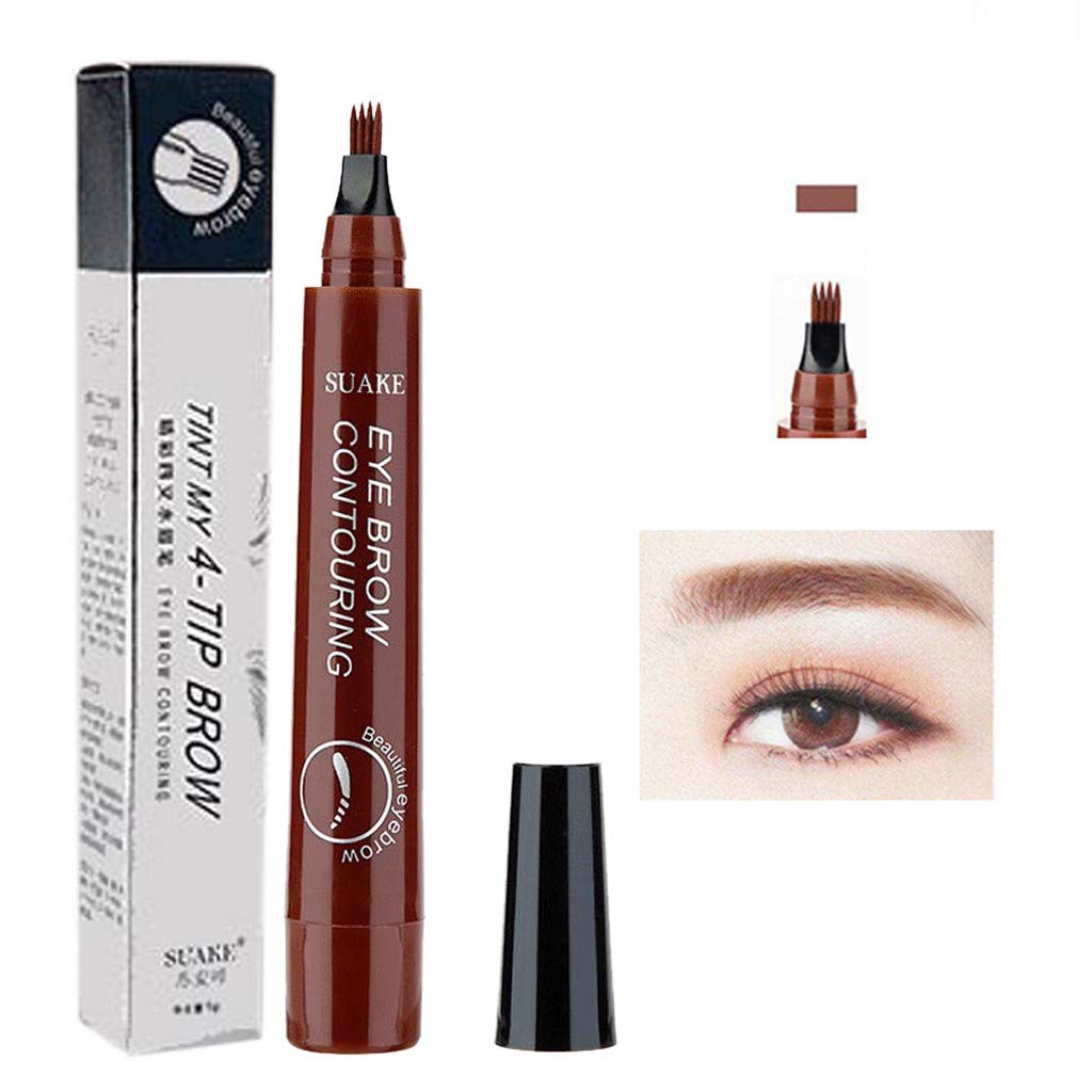 Пензлик Gabel Augenbraue Long Pen 5ml Red brown, фото №1