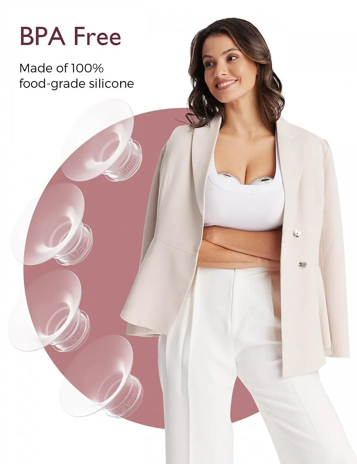 Вставка для фланца Momcozy 15 мм для молокоотсосов M5/M6/M9, фото №4 Вставка для фланца Momcozy 15 мм для молокоотсосов M5/M6/M9, фото №4