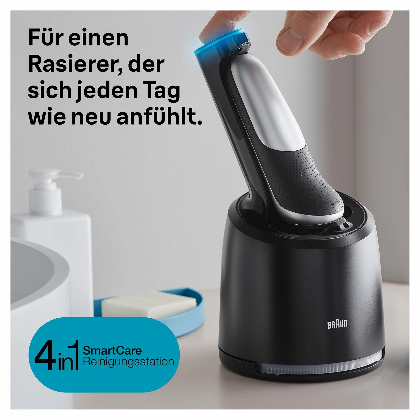 Електробритва Braun Series 7 71-S7200cc 360° Flex станція очищення Електробритва для вологого та сухого гоління Сріблястий, фото №6 Електробритва Braun Series 7 71-S7200cc 360° Flex станція очищення Електробритва для вологого та сухого гоління Сріблястий, фото №6