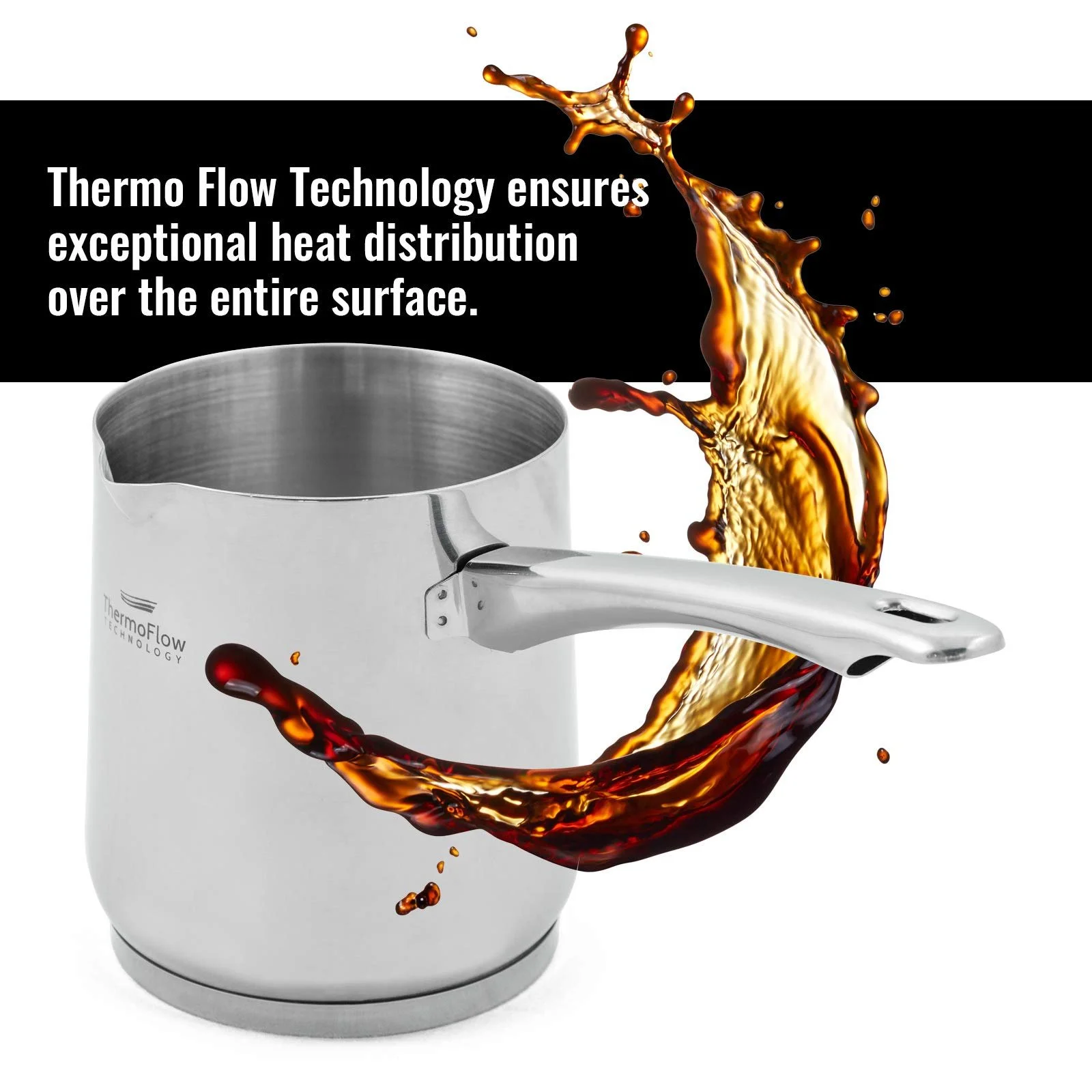 Турка Rosmarino Stainless Steel Induction Mocha Pot - сучасна турецька джезва, фото №4 Турка Rosmarino Stainless Steel Induction Mocha Pot - сучасна турецька джезва, фото №4