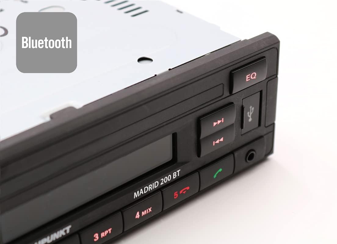 Автомагнитола BLAUPUNKT MADRID 200 BT / Bluetooth / USB / AUX / FM / 1DIN, фото №5