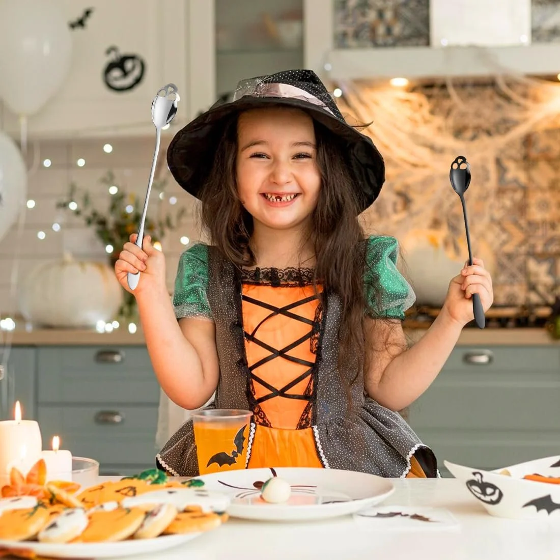 Набір ложок AYV Skull з 4 штук, з нержавіючої сталі, фото №6